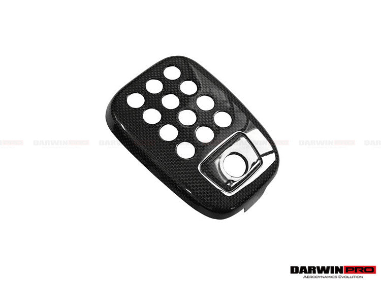 2015-2020 Ferrari 488 GTB/Spyder Dry Carbon Fiber Rear Black Light Cover w/ Camera Hole - DarwinPRO Aerodynamics