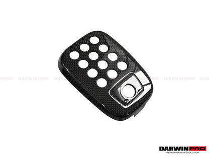 2015-2020 Ferrari 488 GTB/Spyder Dry Carbon Fiber Rear Black Light Cover w/ Camera Hole - DarwinPRO Aerodynamics