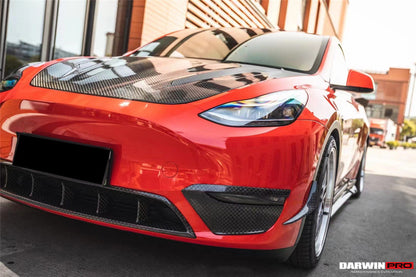 2020-2023 Tesla Model Y IMP Performance Carbon Fiber Front Canards - DarwinPRO Aerodynamics
