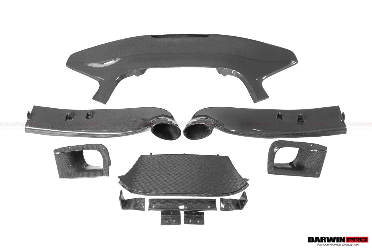 2015-2020 Ferrari 488 Spyder Pista Style Rear Bumper & Wing - DarwinPRO Aerodynamics