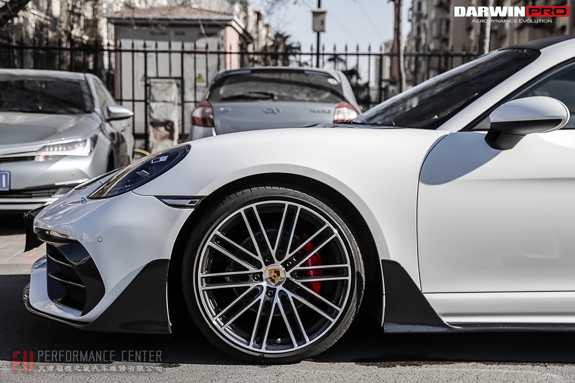 2016-2023 Porsche 718 Cayman/Boxster BKSS Style Partial Carbon Fiber Front Bumper - DarwinPRO Aerodynamics