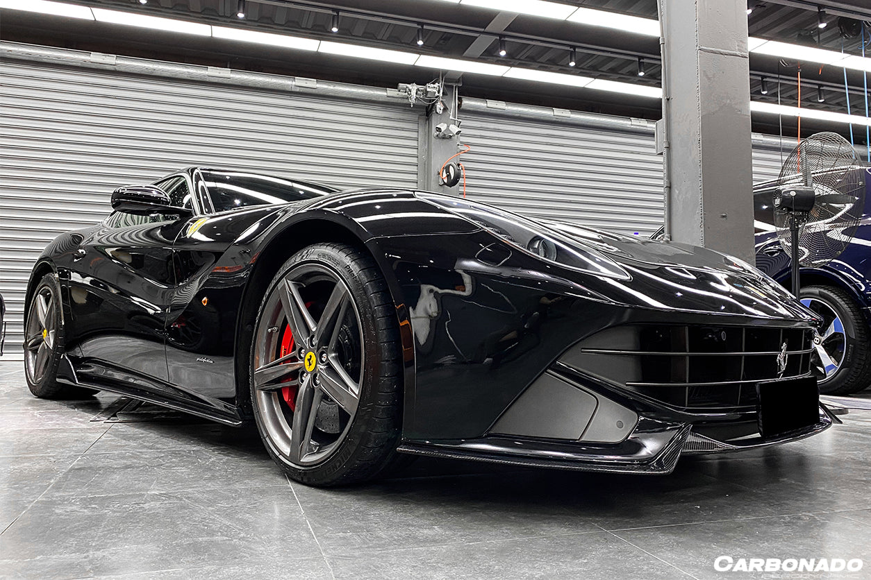 2012-2017 Ferrari F12 Berlinetta RS Style Carbon Fiber Front Lip - Carbonado