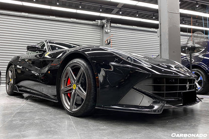 2012-2017 Ferrari F12 Berlinetta RS Style Carbon Fiber Front Lip - Carbonado