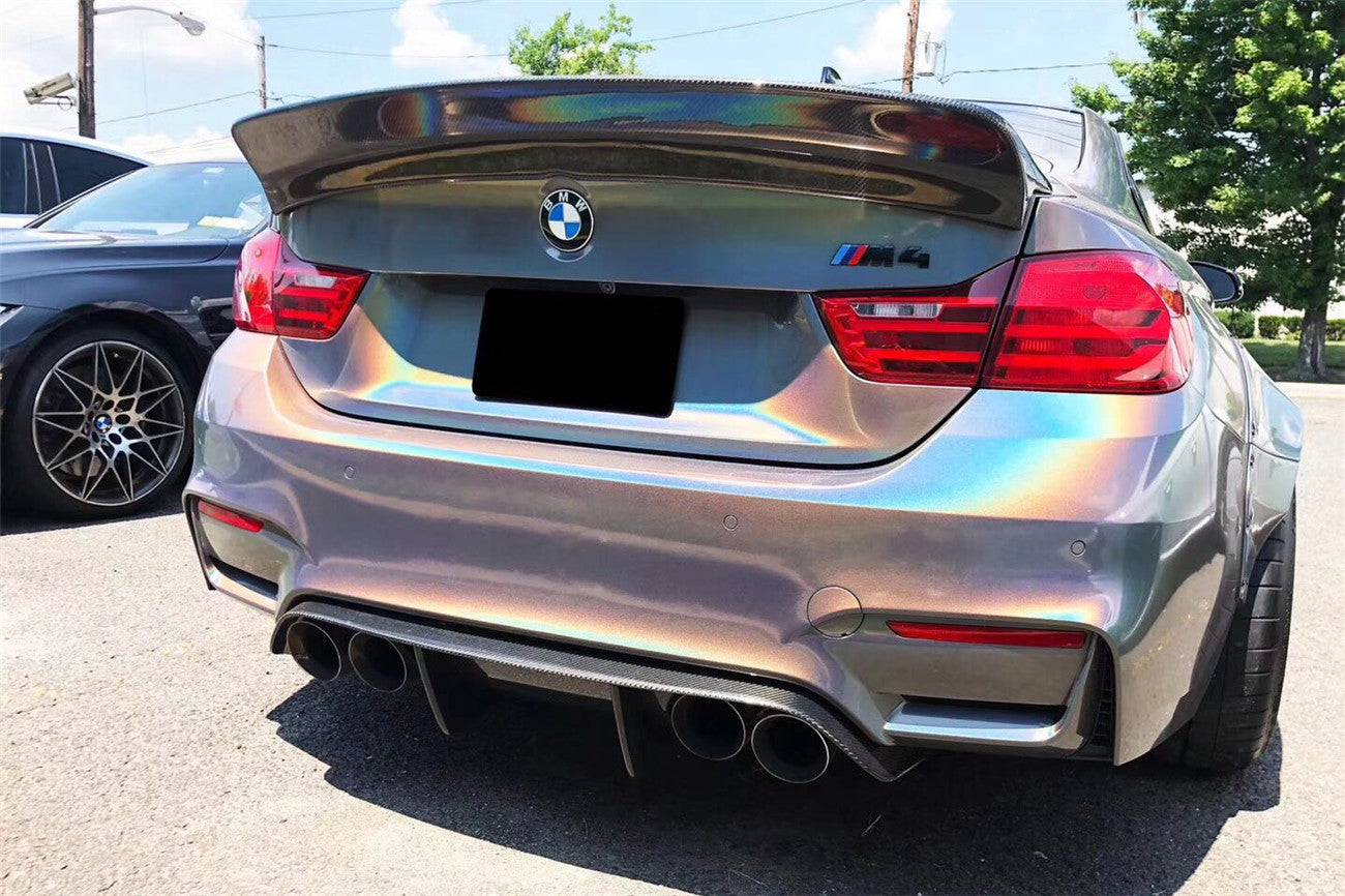 2014-2020 BMW F82/F83 M4 DE Style Carbon Fiber Rear Diffuser - Carbonado