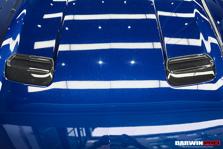 2018-2022 Ford Mustang Carbon Fiber Hood Vents - DarwinPRO Aerodynamics