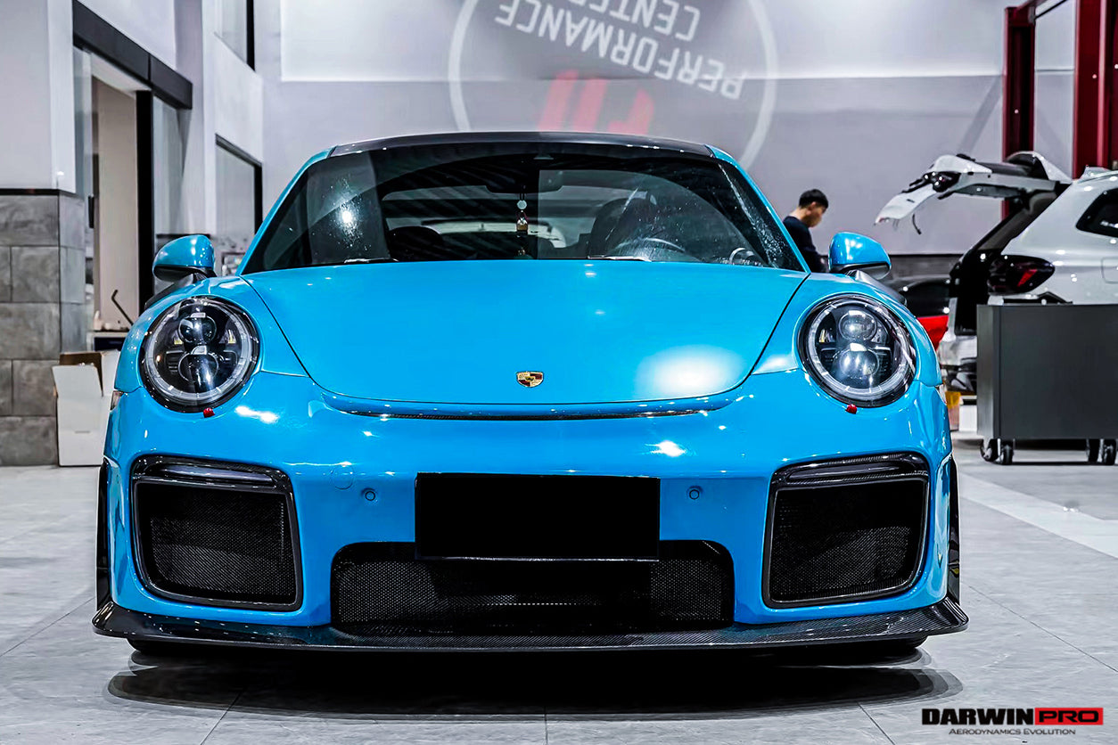 2016-2019 Porsche 911 991.2 Carrera /Targa 4/4S GT2RS Style Partial Carbon Fiber Front Bumper - DarwinPRO Aerodynamics