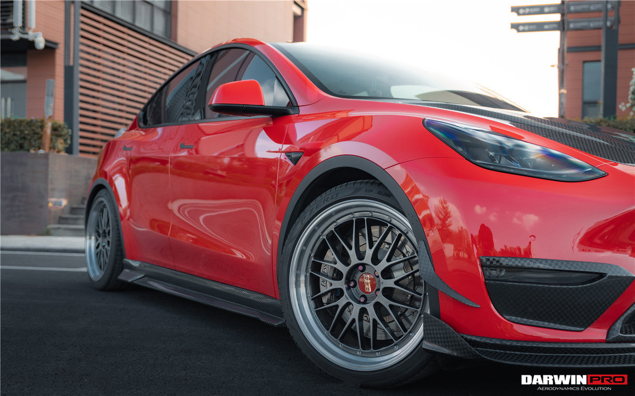 2020-2023 Tesla Model Y IMP Performance Carbon Fiber Front Canards - DarwinPRO Aerodynamics