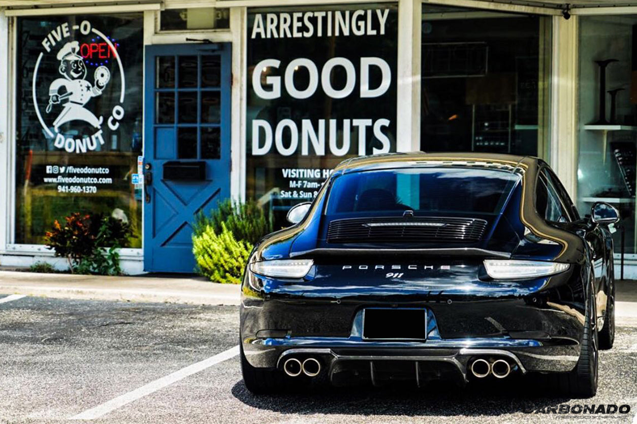 2012-2019 Porsche 911 991.1 991.2 Carrera & S & 4S & GTS  Coupe Only VRS Style Trunk Spoiler - Carbonado