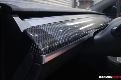 2020-2023 Tesla Model 3/Y OEM Style Autoclave Carbon Fiber Dashboard Trim Interior Replacement - DarwinPRO Aerodynamics