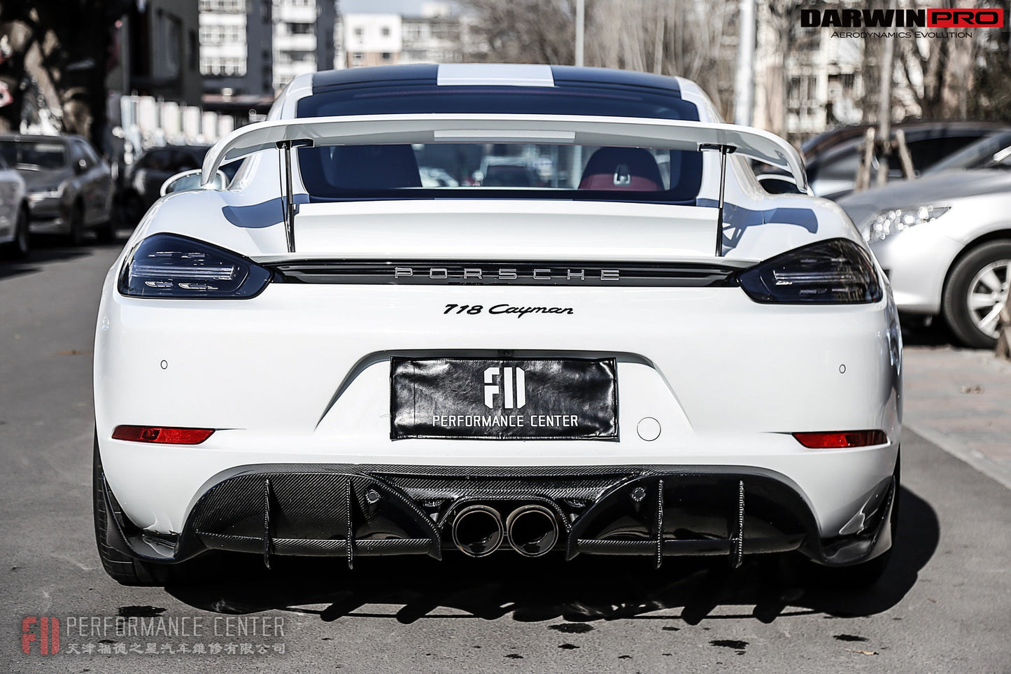 2016-2023 Porsche 718 Cayman/Boxster BKSS Style Carbon Fiber Rear Diffuser - DarwinPRO Aerodynamics