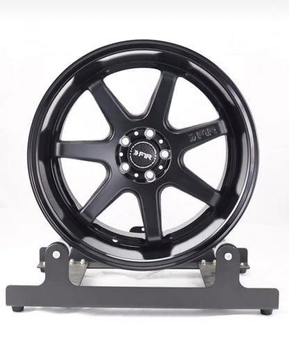 F1R FC7 18x8.5 ET42 Matte Black/Gloss Black Lip 5x112 – ( Square Set of 4 )