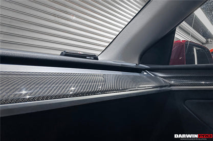2020-2023 Tesla Model 3/Y OEM Style Autoclave Carbon Fiber Dashboard Trim Interior Replacement - DarwinPRO Aerodynamics