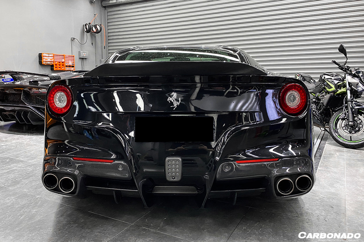 2012-2017 Ferrari F12 Berlinetta RS Style Carbon Fiber Rear Diffuser - Carbonado