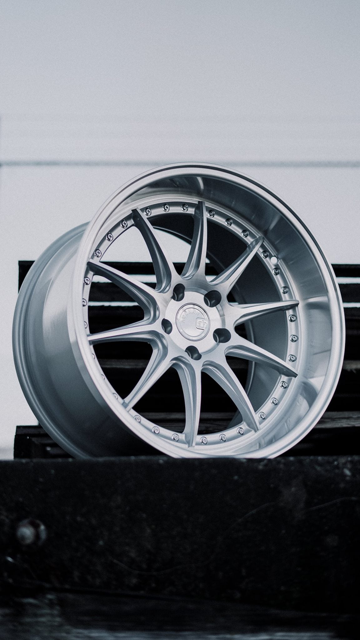Aodhan DS07 Silver w/Machined Face - 18x9.5 +15 / 18x10.5 +15 5x114.3 (Staggered Set of 4)