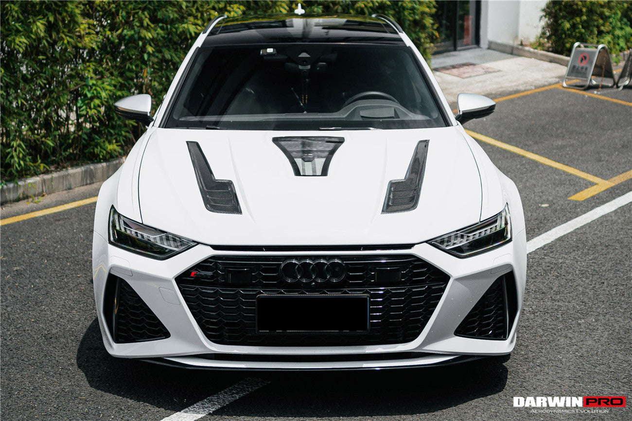 2019-2023 Audi RS6 Avant C8 IMP Performance Partial Carbon Fiber Hood - DarwinPRO Aerodynamics