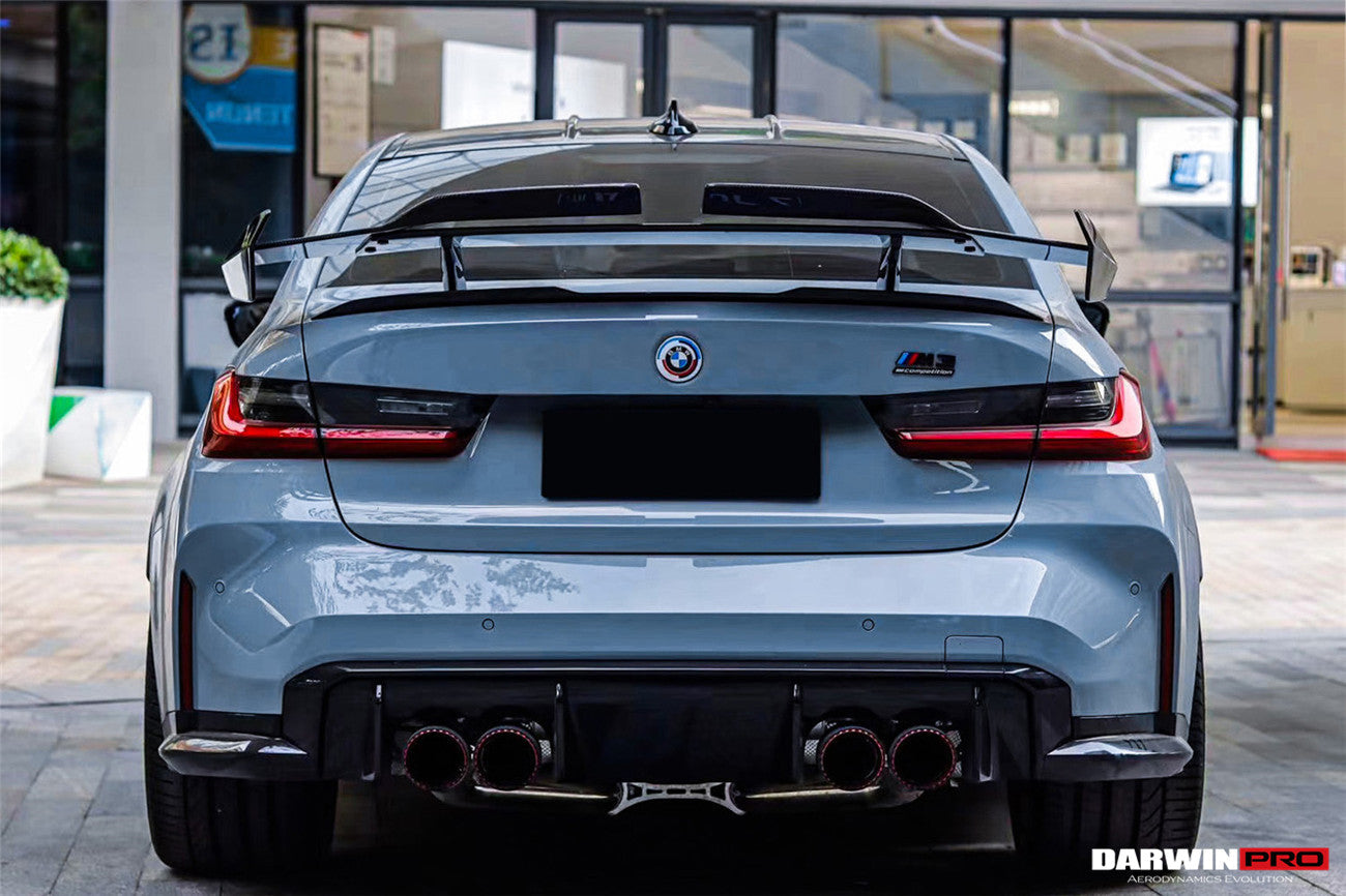 2021-UP BMW M3 G80 G20 BKSSII Style Carbon Fiber Trunk Spoiler - DarwinPRO Aerodynamics