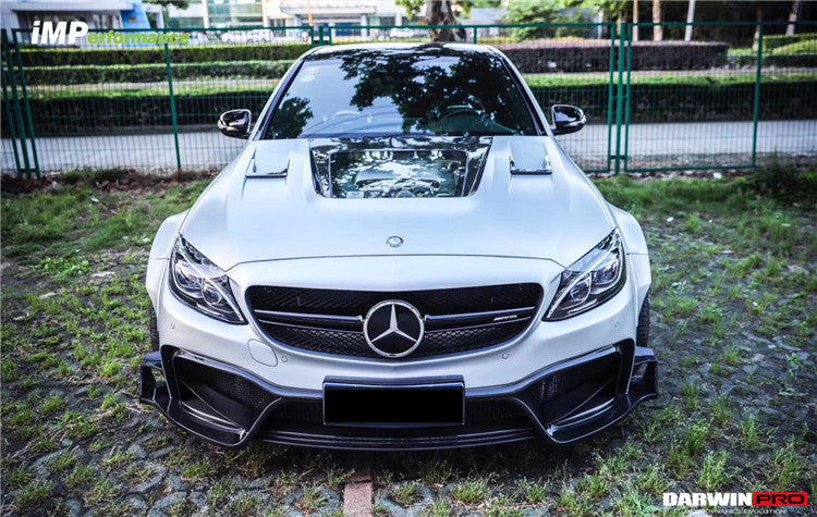 2015-2021 Mercedes Benz W205 C63/S AMG IMP Performance Partial Carbon Fiber Hood - DarwinPRO Aerodynamics