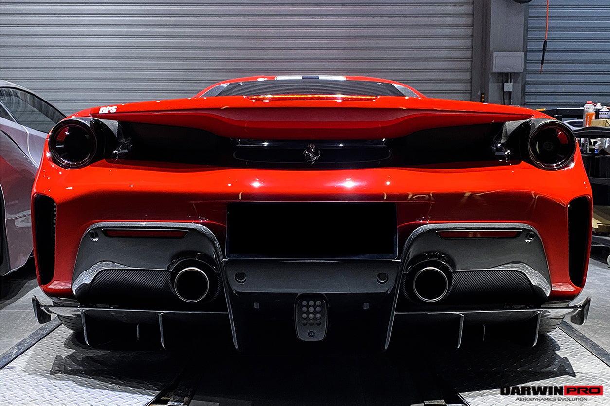 2018-2022 Ferrari 488 Pista Rear Bumper  (Not including Diffuser) - DarwinPRO Aerodynamics