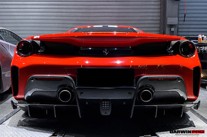 2018-2022 Ferrari 488 Pista Rear Bumper  (Not including Diffuser) - DarwinPRO Aerodynamics