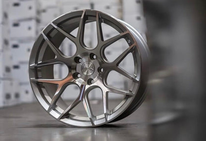 Aodhan AFF2 Gloss Silver Machined Face - 19x9.5 +35 5x112 (Square Set of 4)