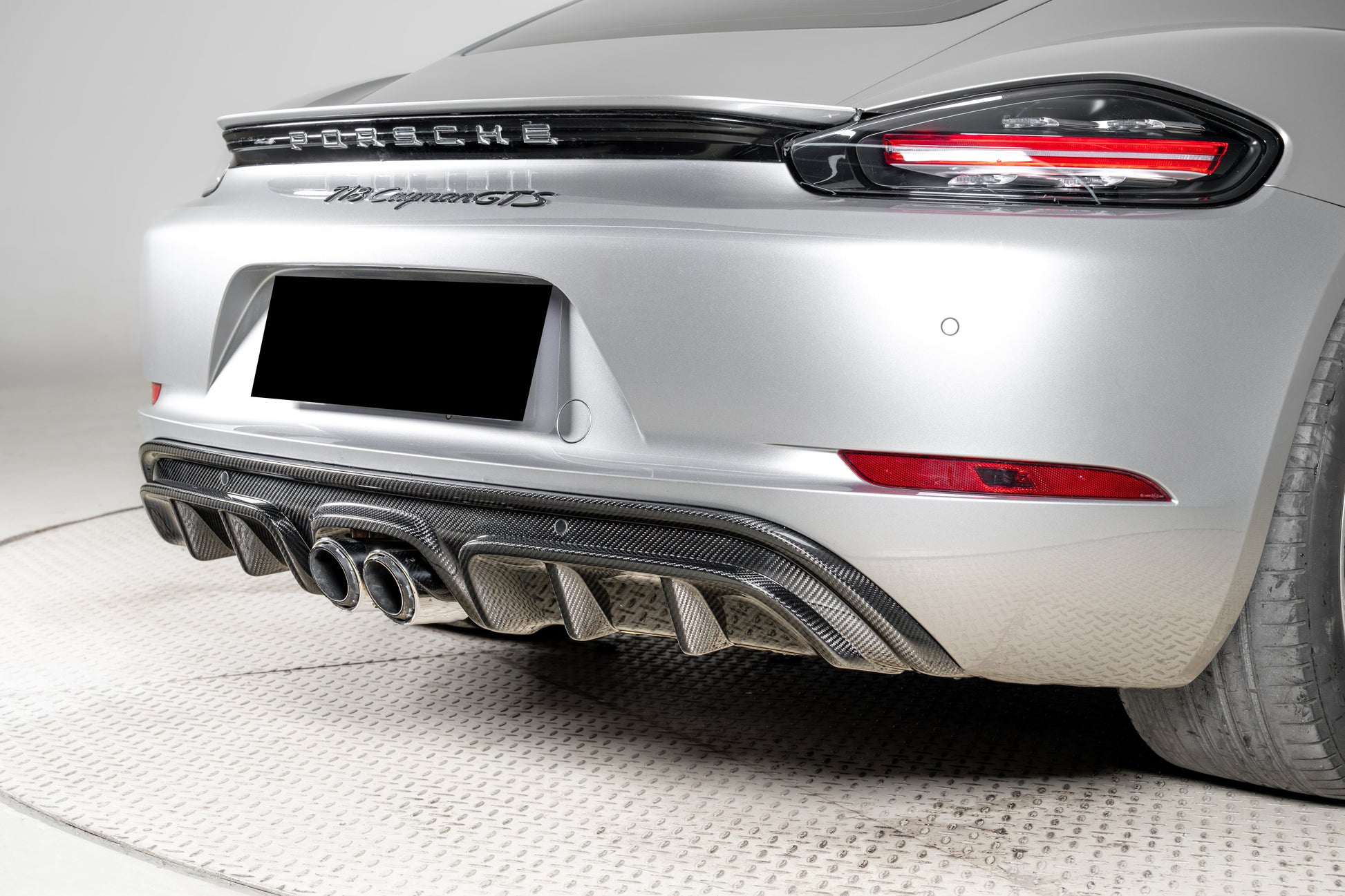 2017-2023 Porsche 718 Cayman & Boxster GTS Style Dry Carbon Fiber Rear Diffuser Lip - Carbonado