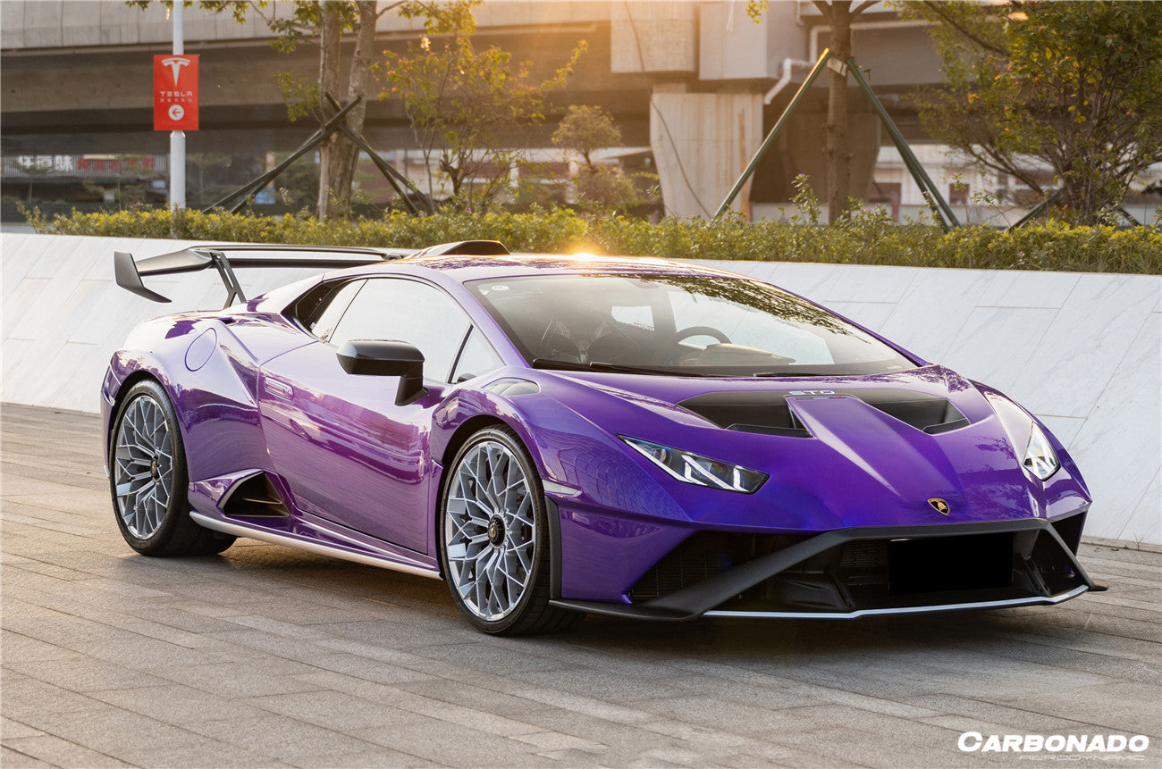 2021-UP Lamborghini Huracan STO Dry Carbon Fiber UP-Front Lip - Carbonado