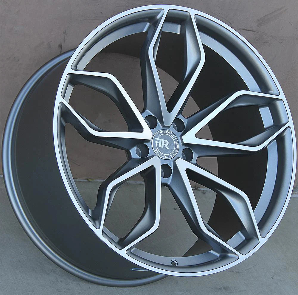22" Road Force RF17 Satin Gunmetal Machine Face 5x120 (Set of 4)