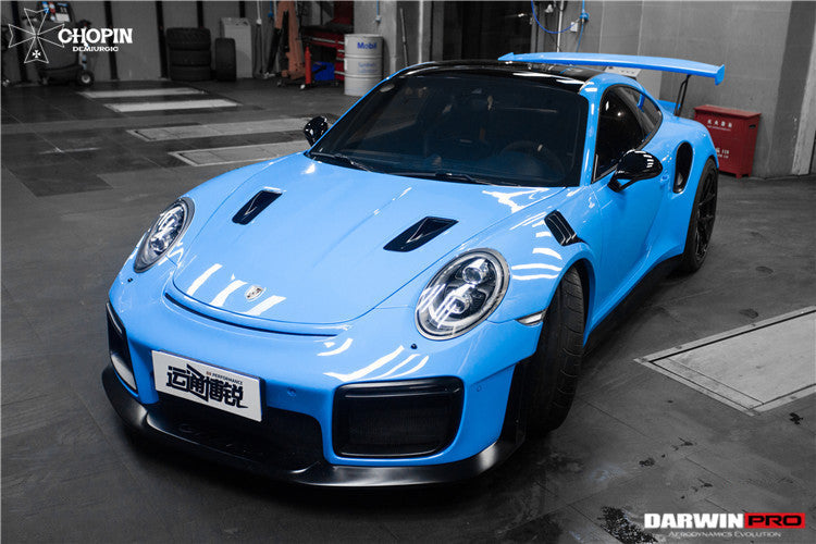 2013-2019 Porsche  991 991.1 & 991.2 Carrera, Turbo, C2, C2S, C4, C4S, Targa, GT3 GT2RS-Style Carbon Fiber Hood - DarwinPRO Aerodynamics