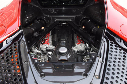 2020-UP Ferrari SF90 Stradale OE Style Autoclave Carbon Fiber Engine Interior - Carbonado