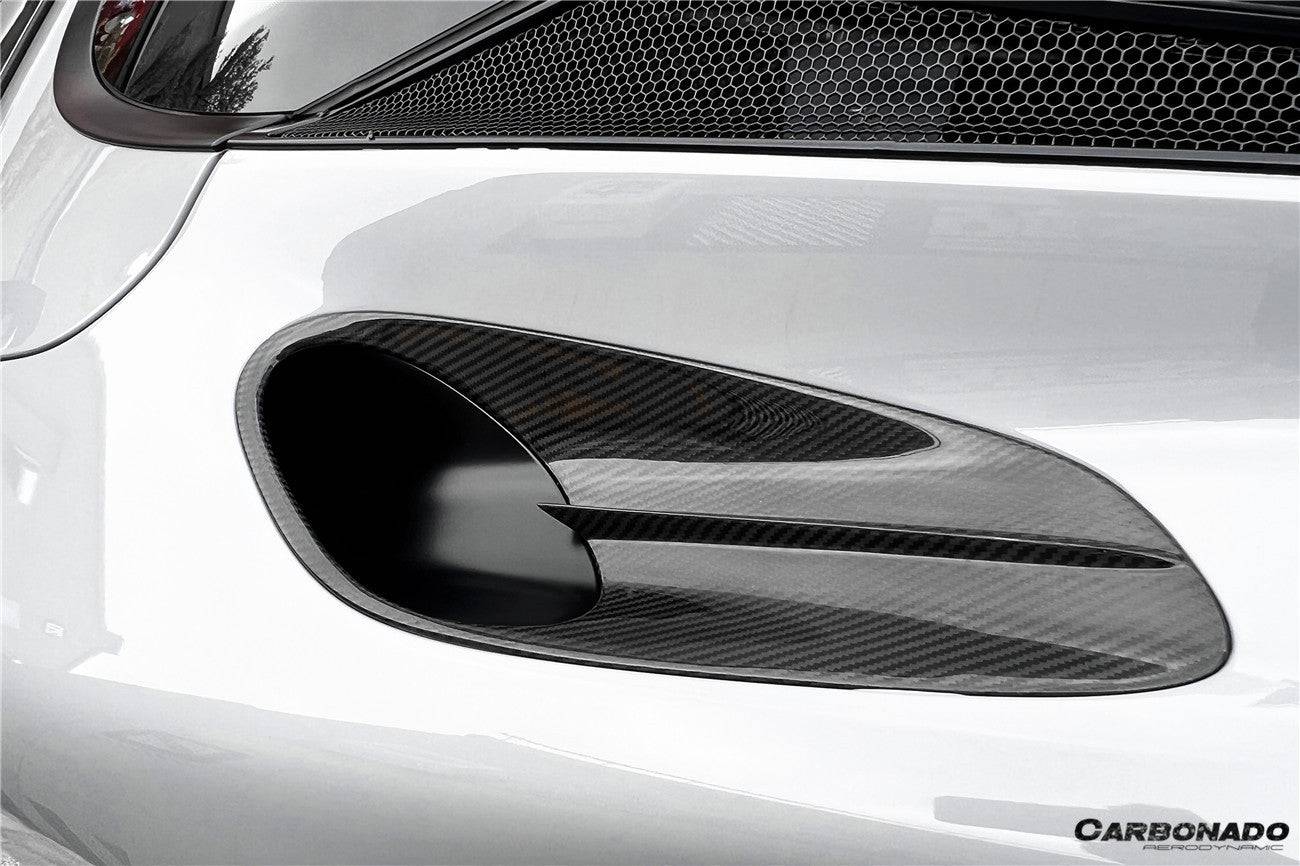 2020-2023 McLaren GT WP Style DRY Carbon Fiber Side Air Intake Fins - Carbonado Aero