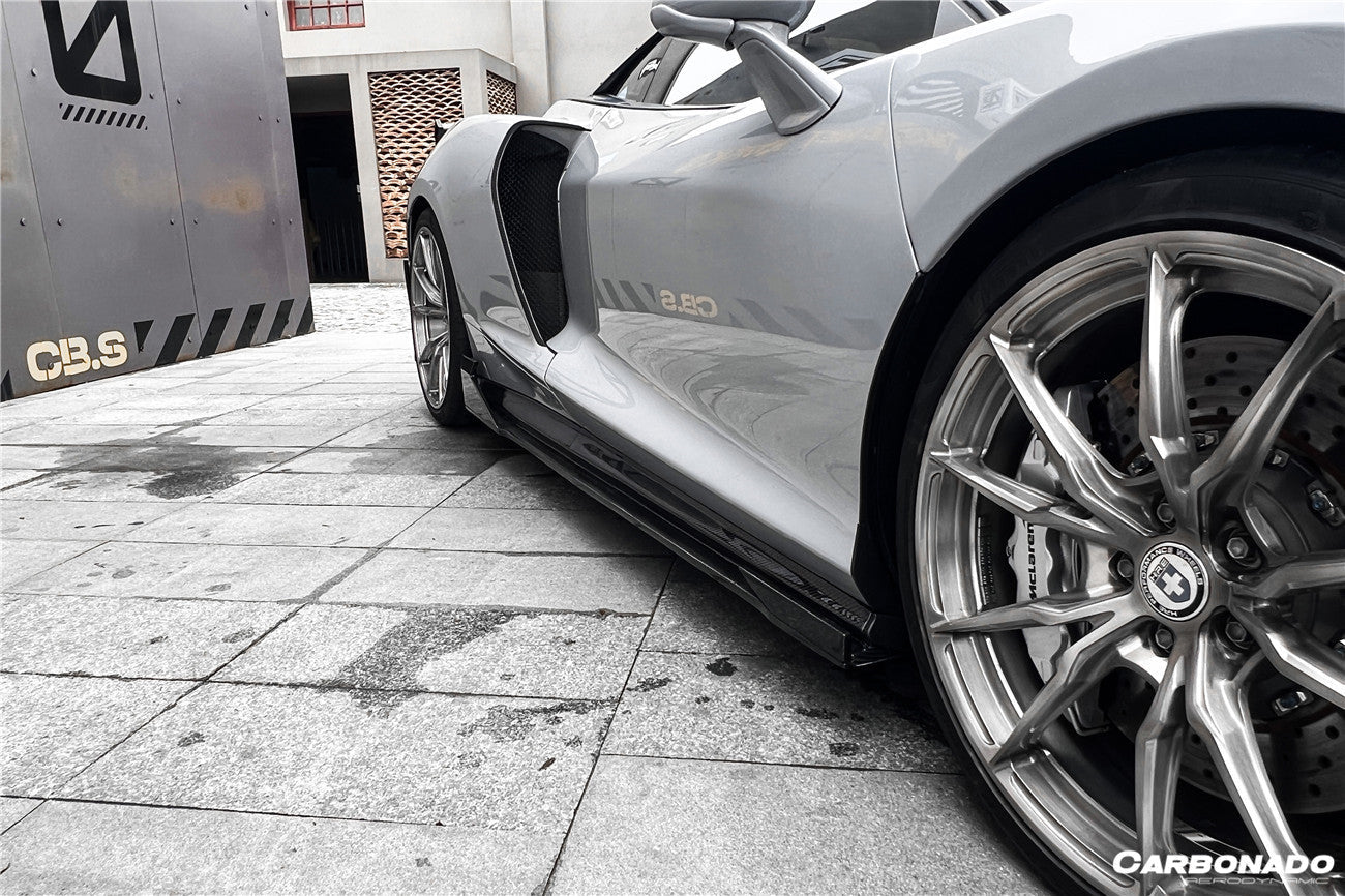 2020-2023 McLaren GT WP Style Dry Carbon Fiber Side Skirts - Carbonado