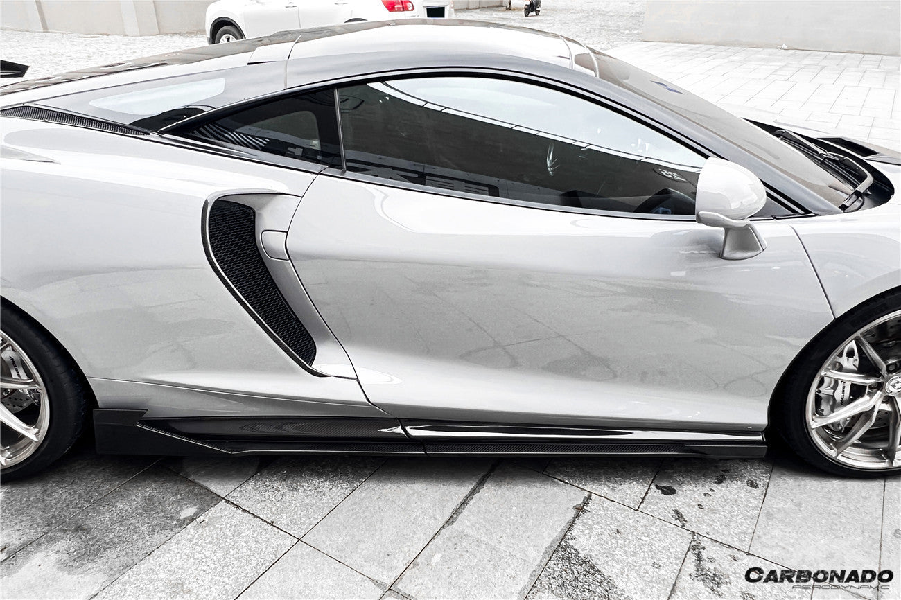 2020-2023 McLaren GT WP Style Dry Carbon Fiber Side Air Intake Blades - Carbonado