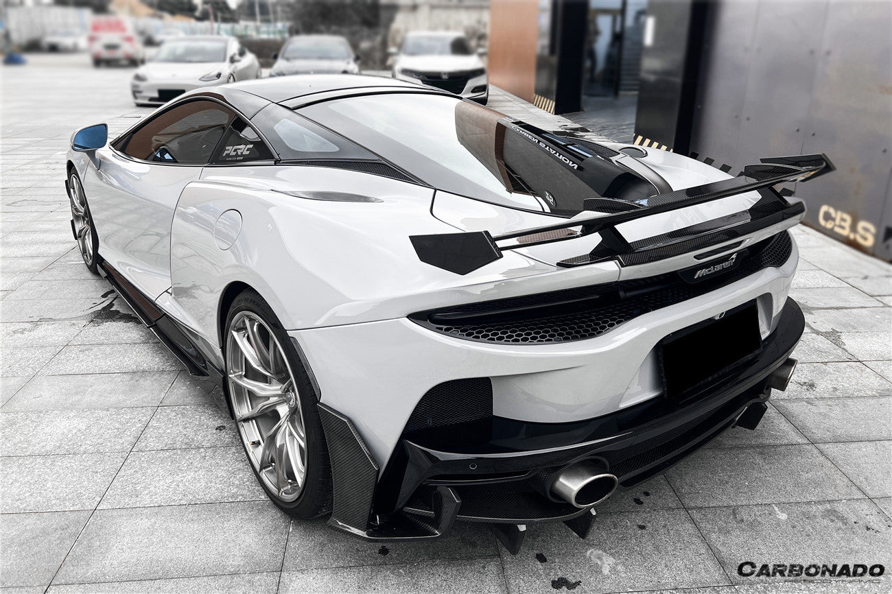 2020-2023 McLaren GT WP Style DRY Carbon Fiber Rear Diffuser Lip - Carbonado