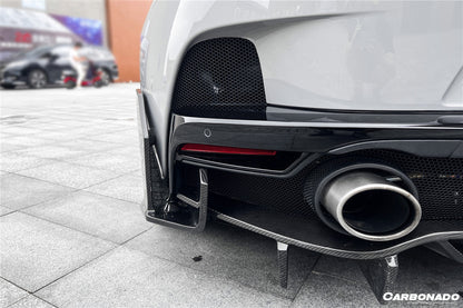 2020-2023 McLaren GT WP Style DRY Carbon Fiber Rear Bumper Side Canards - Carbonado