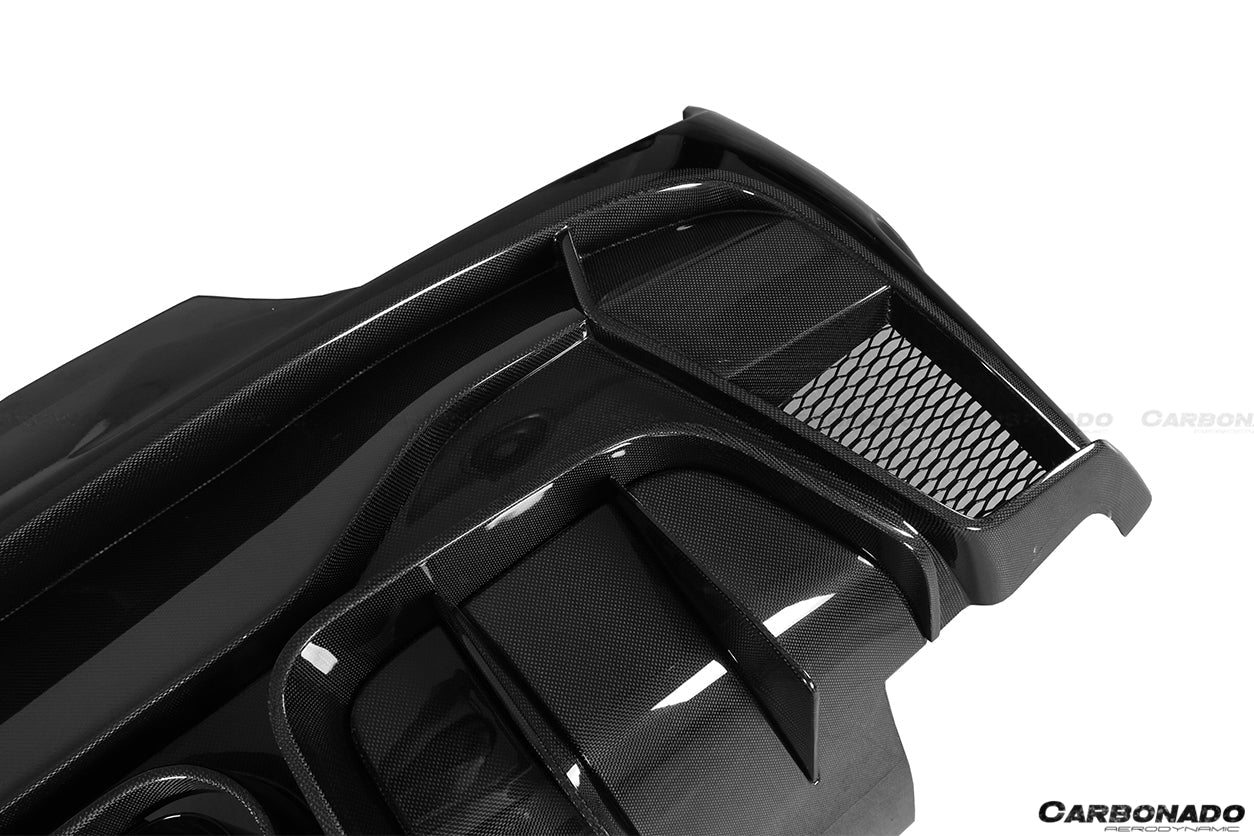 2010-2015 Ferrari 458 Italy/Spider VRS Style Rear Bumper W/Tips - Carbonado