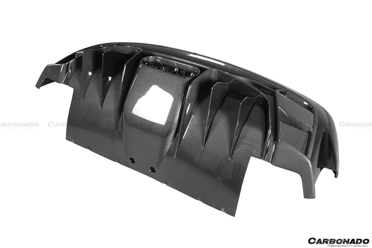 2010-2015 Ferrari 458 Italy/Spider VRS Style Rear Bumper W/Tips - Carbonado