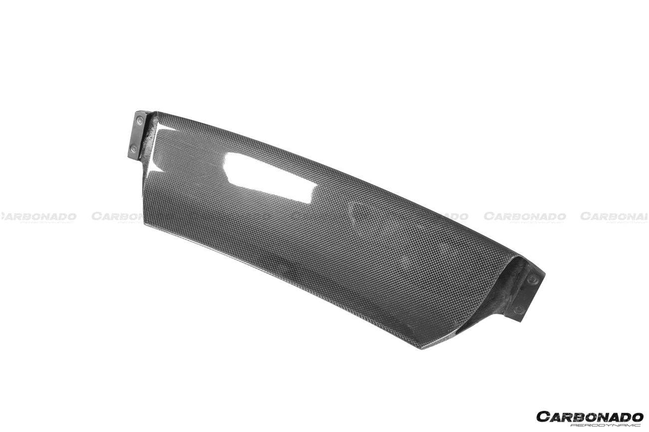2018-2022 Ferrari 488 Pista OEM Style Carbon Fiber Front Bumper Low Center Chin Splitter - Carbonado