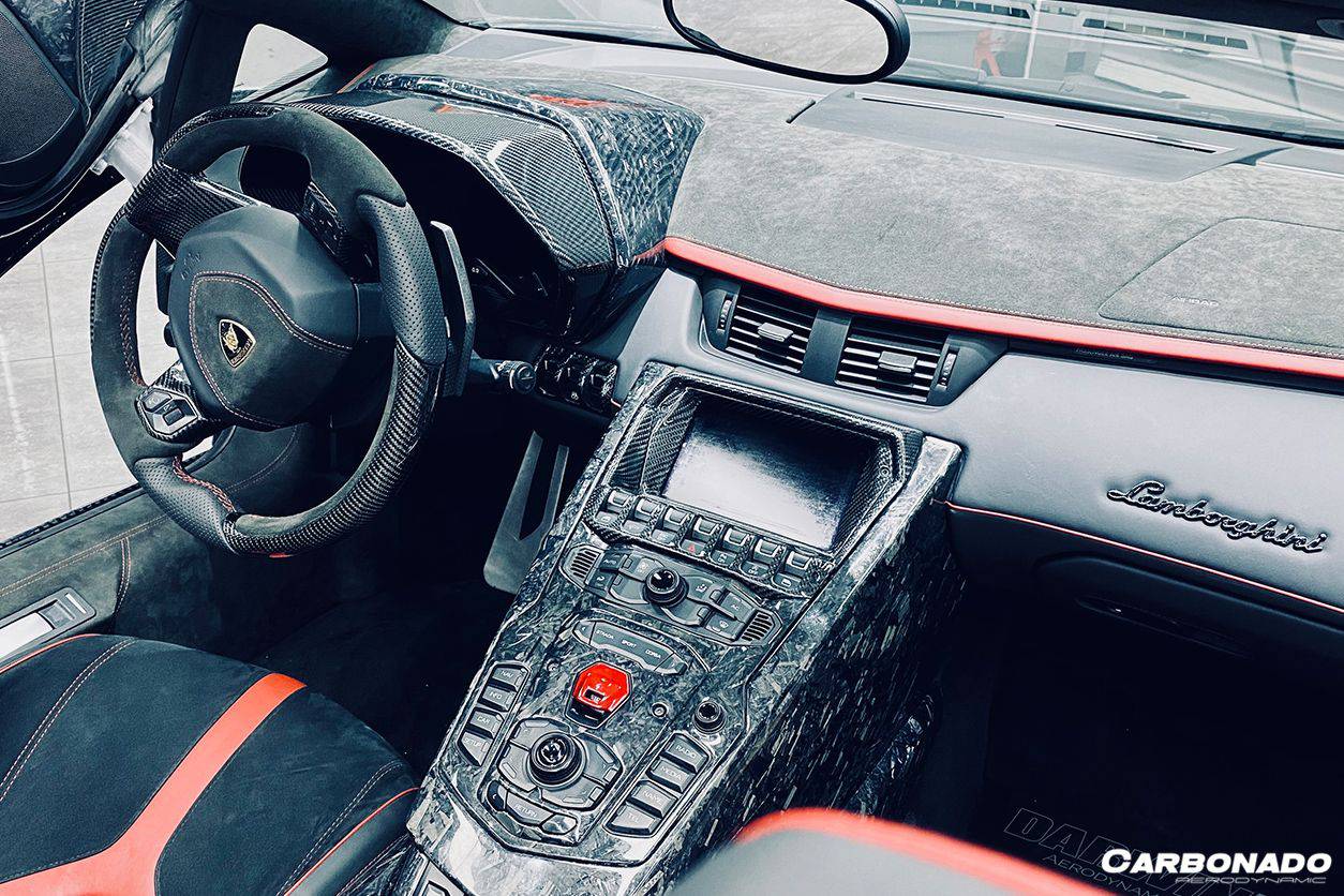 2011-2016 Lamborghini Aventador LP700 Coupe/Roadster OEM Style Carbon Fiber Instrument Surround Panel Cover - Carbonado Aero