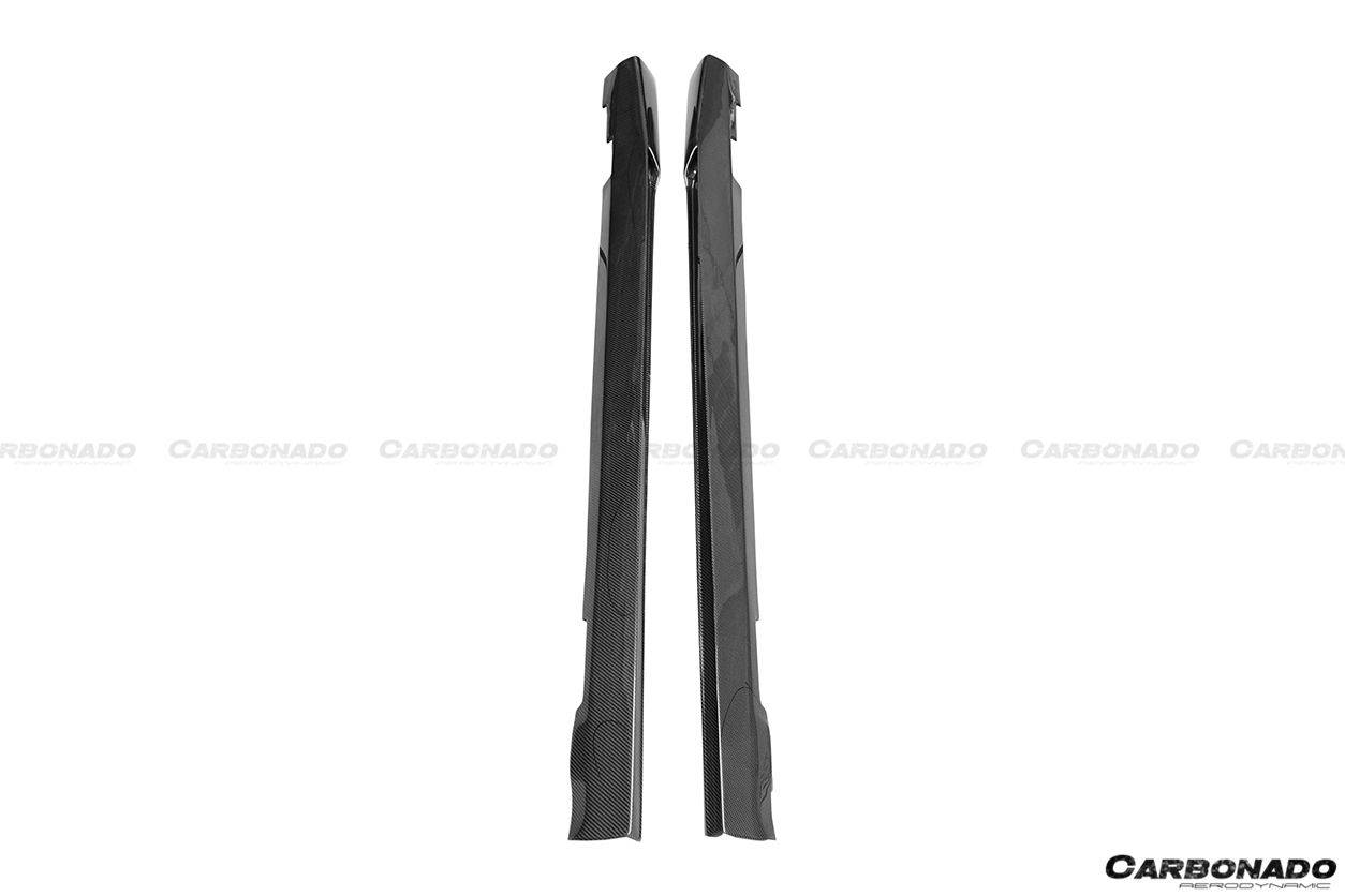 2008-2014 Mercedes Benz W204 C63 AMG Sedan VS Style Carbon Fiber Side Skirts - Carbonado Aero
