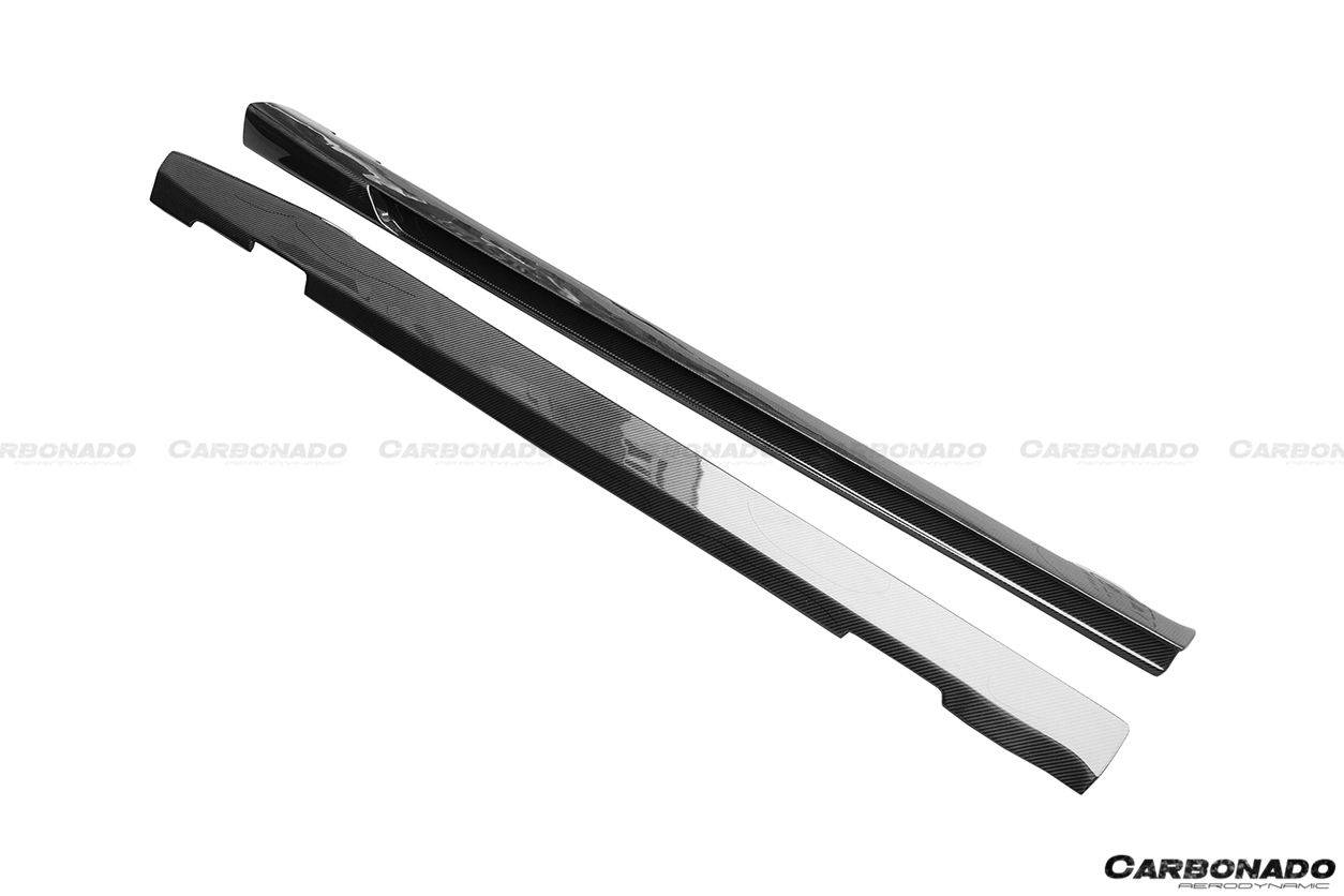 2008-2014 Mercedes Benz W204 C63 AMG Sedan VS Style Carbon Fiber Side Skirts - Carbonado Aero