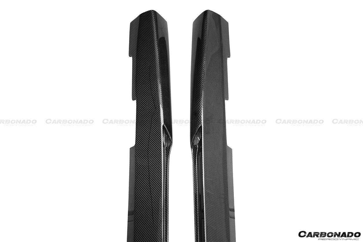 2008-2014 Mercedes Benz W204 C63 AMG Sedan VS Style Carbon Fiber Side Skirts - Carbonado Aero