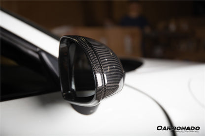 2012-2019 Porsche 911 991.1 991.2 Carrera 981 OEM Style Dry Carbon Fiber Mirror Housing Replacement | Fits Carrera S, Carrera 4, Cabriolet, Targa 4, And Cayman, Boxster LHD