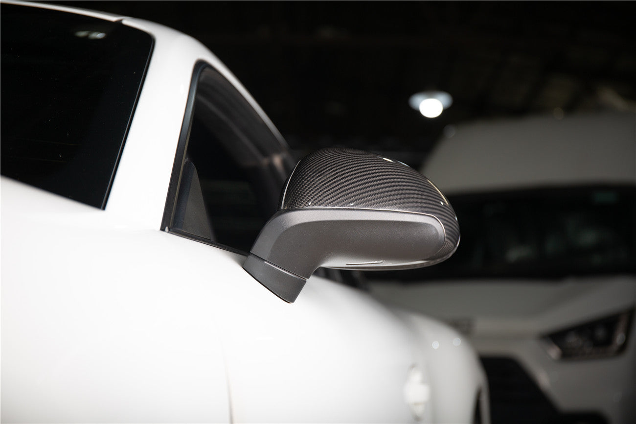 2012-2019 Porsche 911 991.1 991.2 Carrera & 981 Cayman Boxster OEM Style Dry Carbon Fiber Mirror Housing Replacement - Carbonado