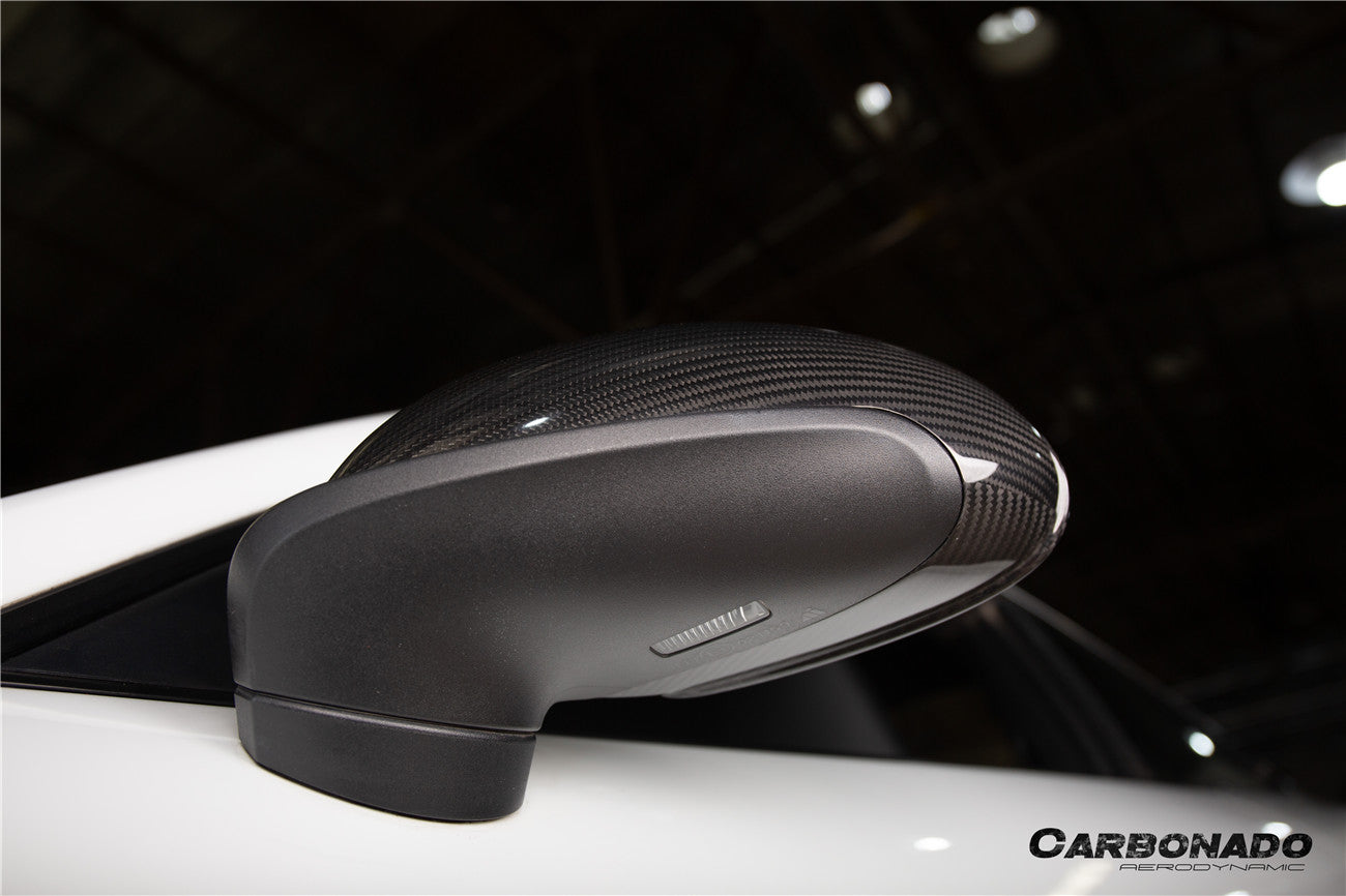 2012-2019 Porsche 911 991.1 991.2 Carrera 981 OEM Style Dry Carbon Fiber Mirror Housing Replacement | Fits Carrera S, Carrera 4, Cabriolet, Targa 4, And Cayman, Boxster LHD