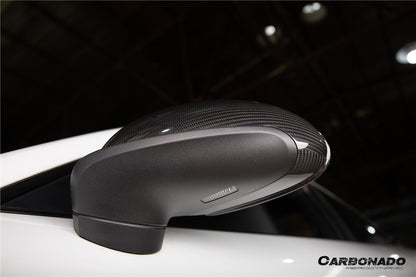 2012-2019 Porsche 911 991.1 991.2 Carrera 981 OEM Style Dry Carbon Fiber Mirror Housing Replacement | Fits Carrera S, Carrera 4, Cabriolet, Targa 4, And Cayman, Boxster LHD