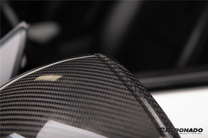 2012-2019 Porsche 911 991.1 991.2 Carrera 981 OEM Style Dry Carbon Fiber Mirror Housing Replacement | Fits Carrera S, Carrera 4, Cabriolet, Targa 4, And Cayman, Boxster LHD