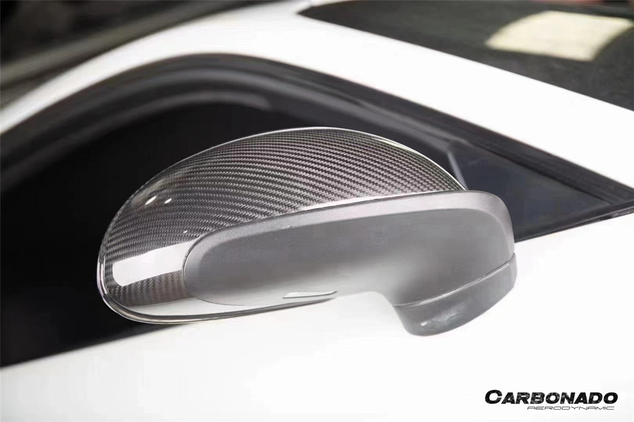 2012-2019 Porsche 911 991.1 991.2 Carrera 981 Cayman Boxster OEM Style Dry Carbon Fiber Mirror Housing Replacement | Fits GT3RS, GT3, GT2RS, Turbo S, GTS, Carrera 4 Cabriolet GTS, Carrera Cabriolet GTS, Targa 4 GTS, Targa 4S, Carrera 4S And 981GT4 LHD