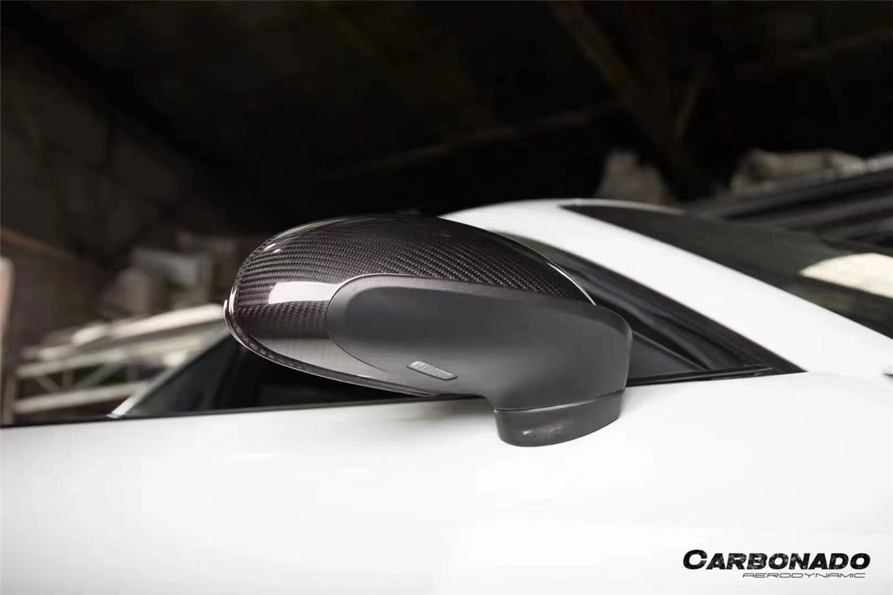 2012-2019 Porsche 911 991.1 991.2 Carrera 981 Cayman Boxster OEM Style Dry Carbon Fiber Mirror Housing Replacement | Fits GT3RS, GT3, GT2RS, Turbo S, GTS, Carrera 4 Cabriolet GTS, Carrera Cabriolet GTS, Targa 4 GTS, Targa 4S, Carrera 4S And 981GT4 LHD