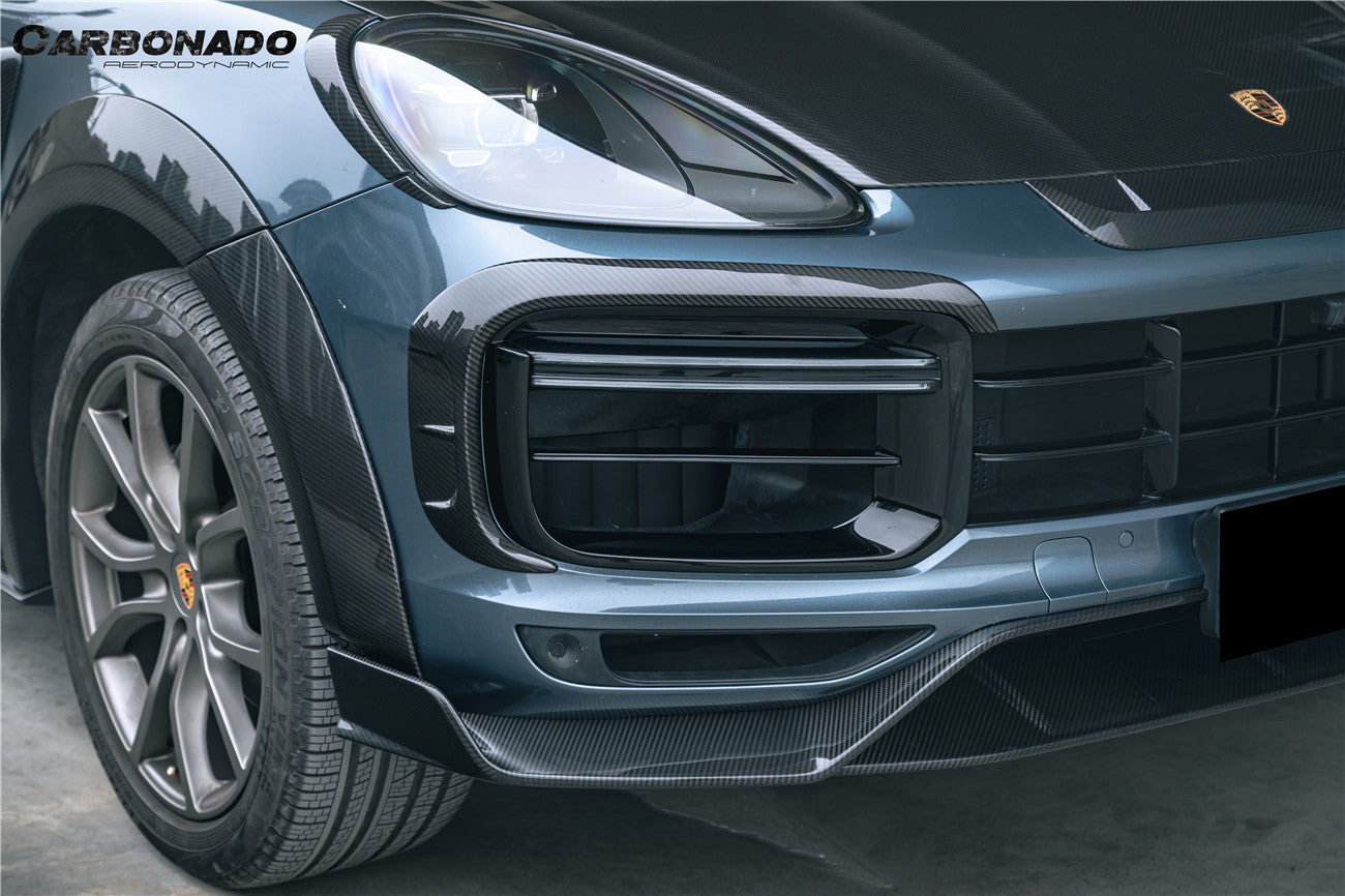 2018-2023 Porsche 9Y0.1 Cayenne Turbo MSY Style Dry Carbon Fiber Front Lip