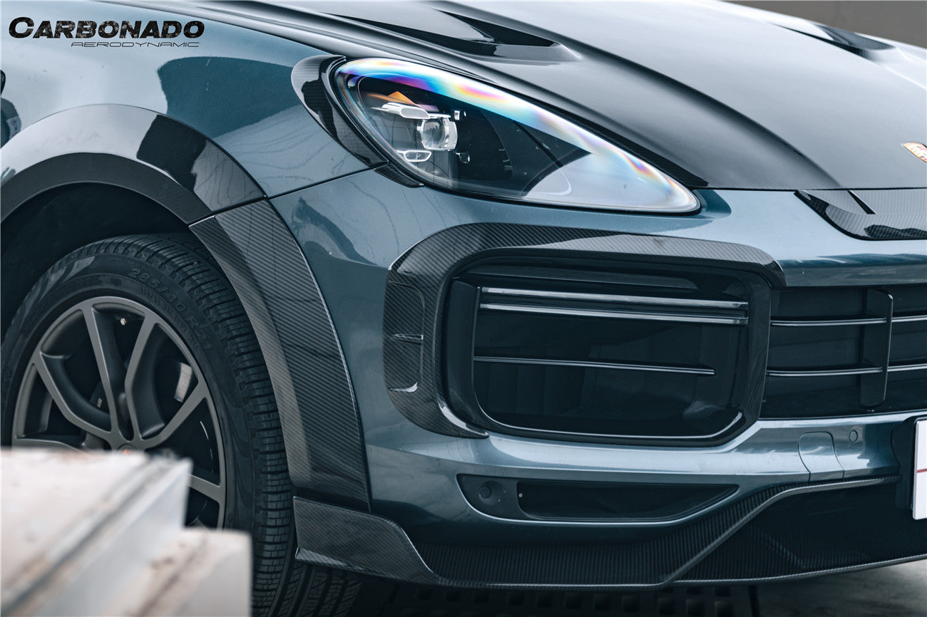 2018-2023 Porsche 9Y0.1 Cayenne Turbo MSY Style Dry Carbon Fiber Front Lip